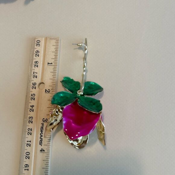 Flower drop earrings N1064 - Picture 4 of 4